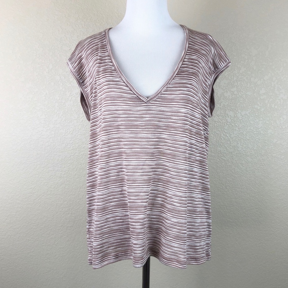 ☀️3/$25 SPLENDID Striped Relax Fit Cap Sleeve Top